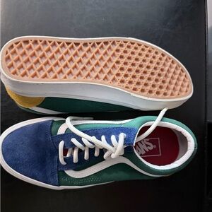 Vans Blue and Green Suede Sneakers